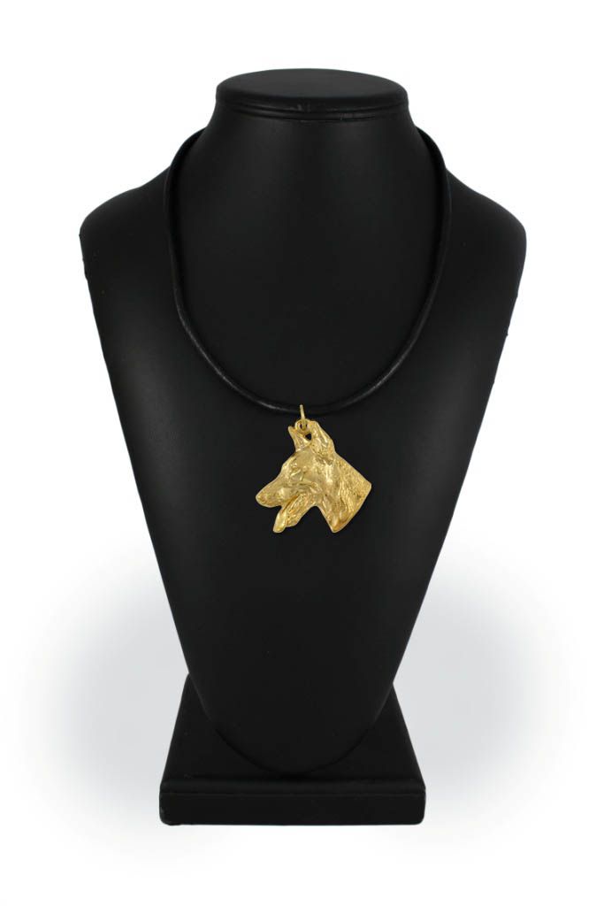 Doberman naszyjnik pozłocony w pudełku Art-Dog