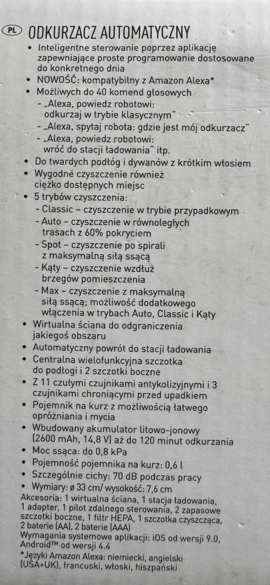 Robot sprzątający SilverCrest SSRA1