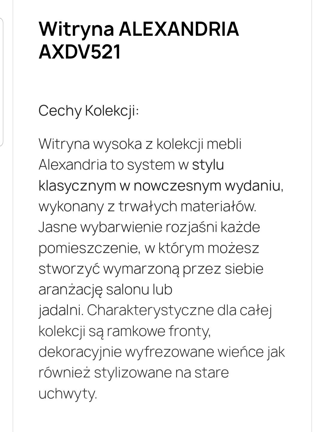 Komoda Aleksandria agata meble dab śnieżny  bialy