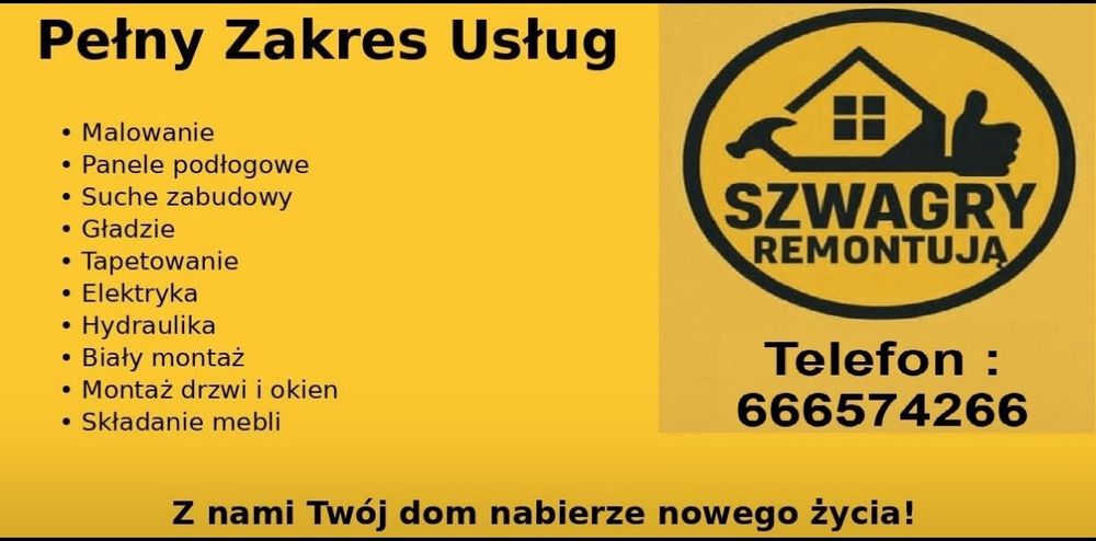 Remonty panele ekipa remontowa malowanie  elektryk składanie mebli