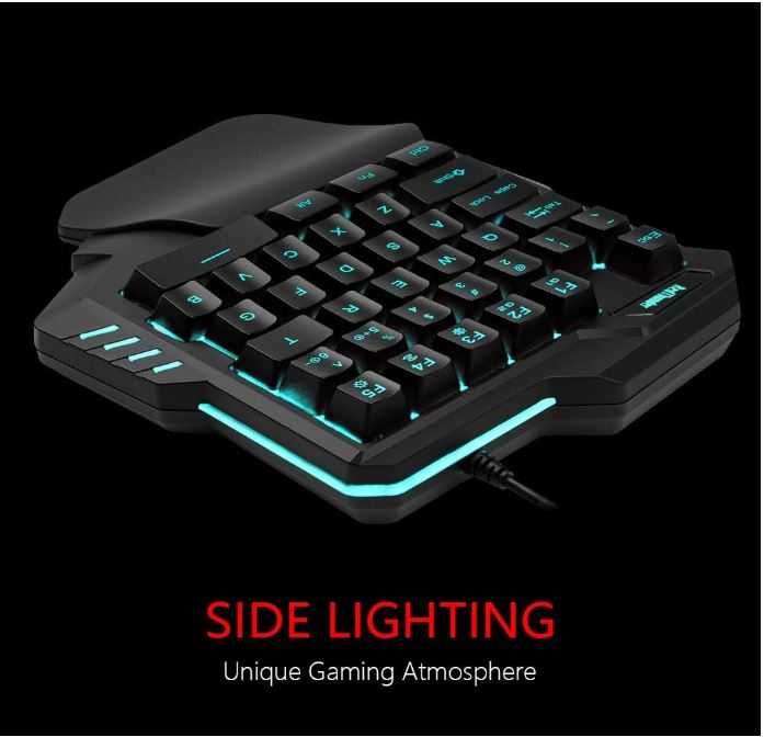 RedThunder Jednoręczna klawiatura do gier z RGB 35 klawiszy, przenośna