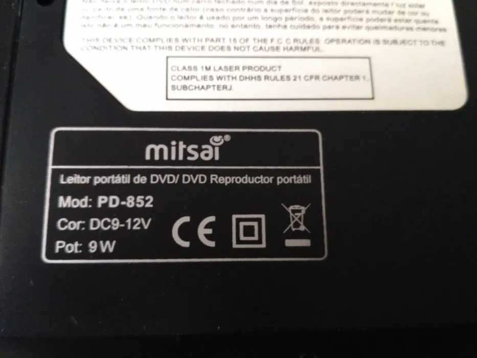 Leitor DVD Portatil Mitsai PD-852