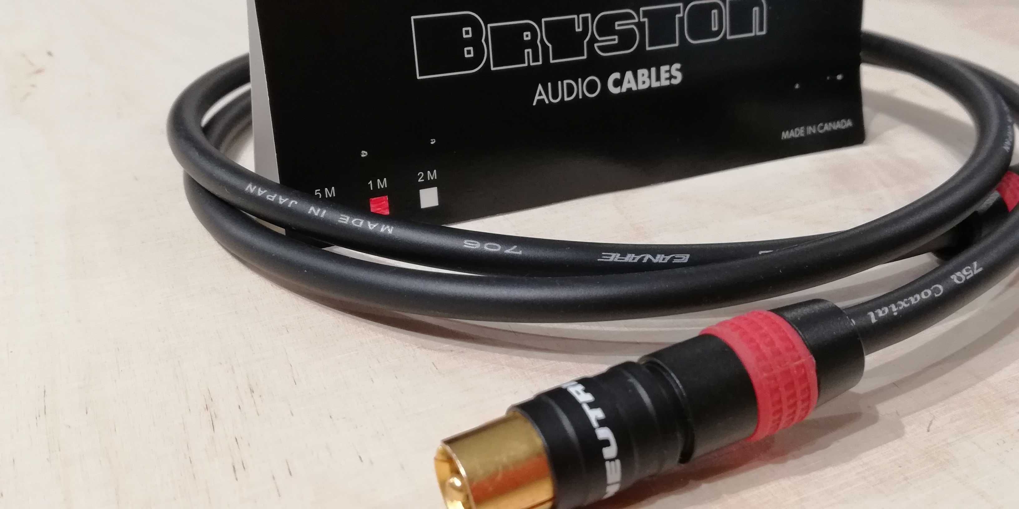 Wysokiej klasy interkonekt cyfrowy 75 Ohm firmy BRYSTON długość 1m