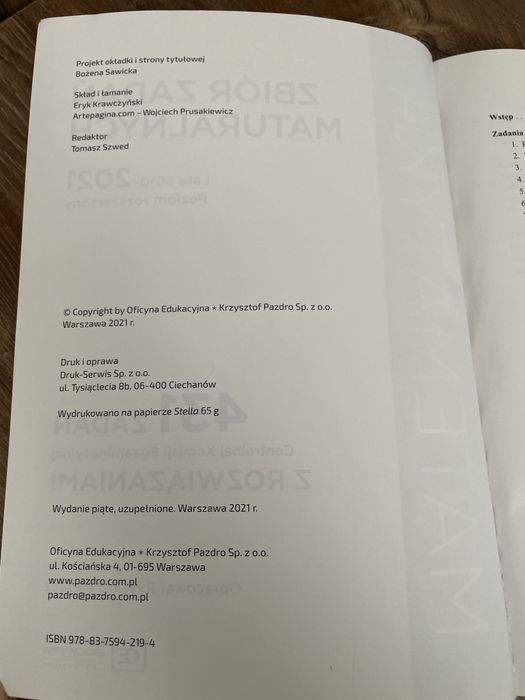 Zbiór zadan maturalnych - 431 CKE. Matematyka