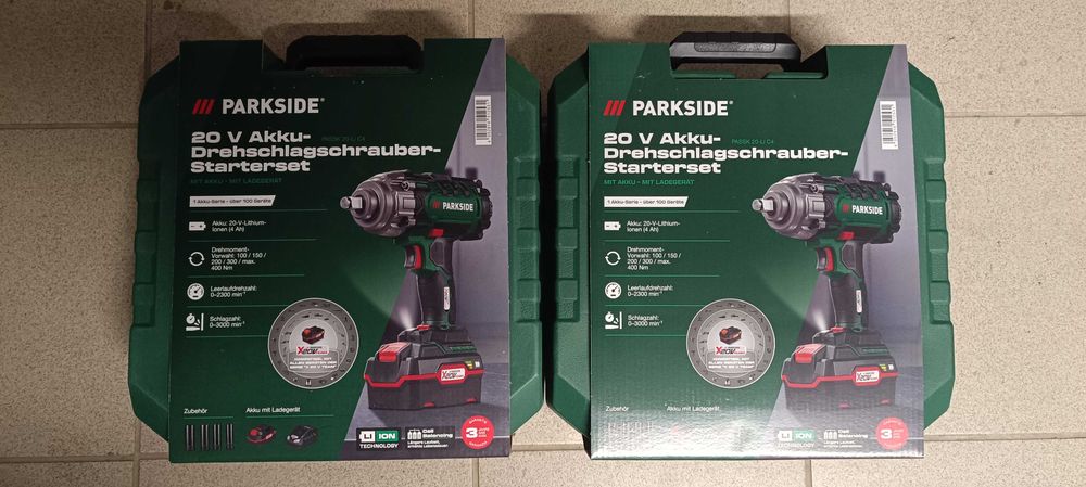 PARKSIDE Akumulatorowy klucz udarowy 20 V, PASSK 20-Li C4 Nowy