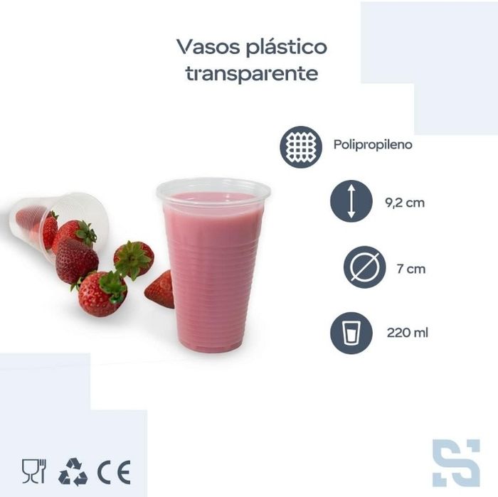 Copos de plástico para festas.