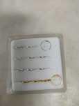 Piercing prateado e dourado para nariz e argolas dour e prat