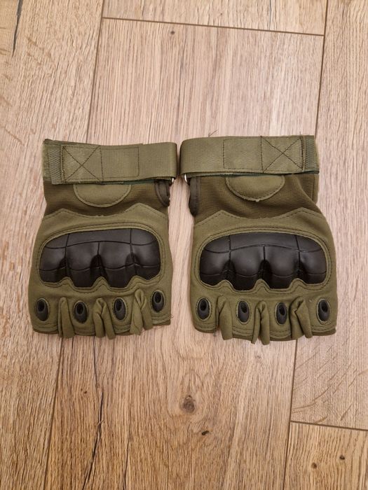Рукавички тактичні з відкритими пальцями та кастетом