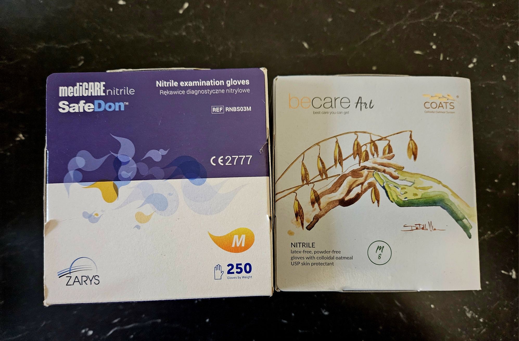 2 opk. 450 szt. Rękawiczki medyczne rękawice nitrylowe r. M