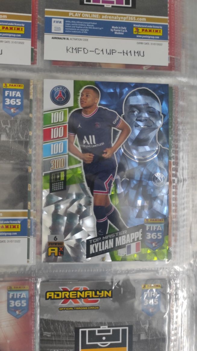 Karty limitowane panini specjalne top master Mbappe