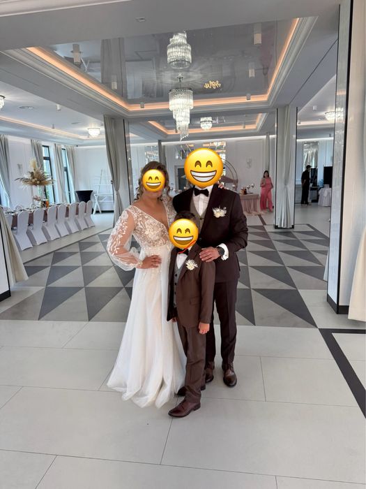 Suknia ślubna BOHO, koronka