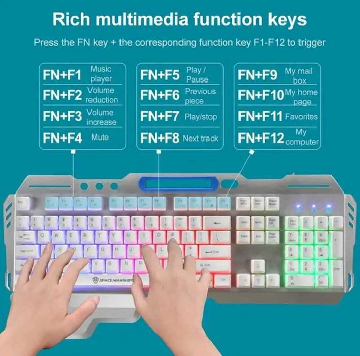 Клавіатура AOASMODE L M-1000 USB з RGB-підсвіткою