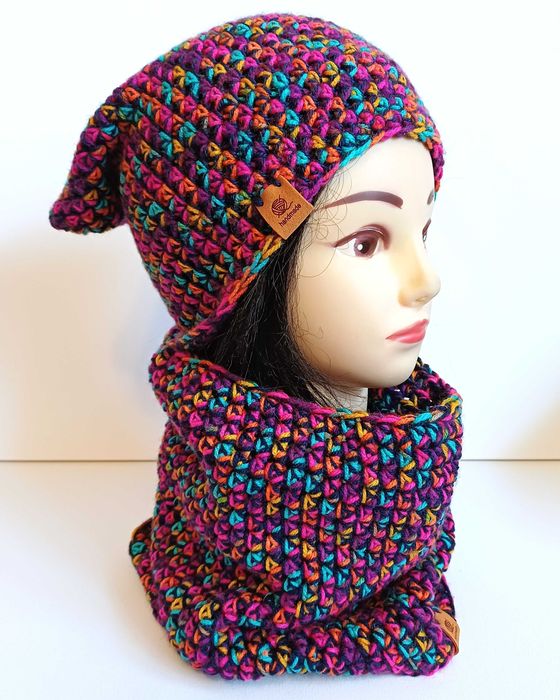 Komplet czapka + komin