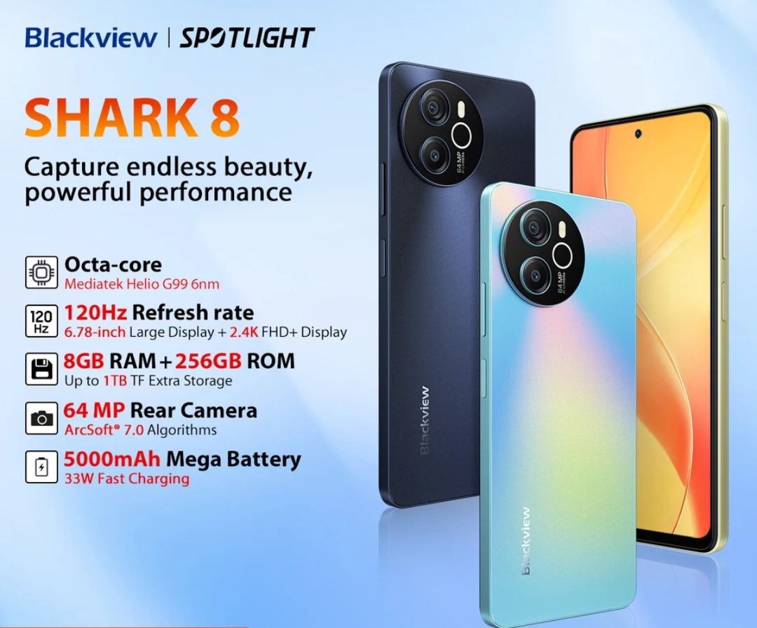 Продам  Shark 8  ,8/128GB , 6,78" 120Hz экран, 5000mAh , 4600гр