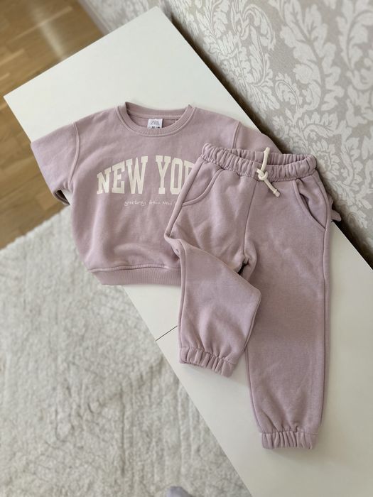 Теплий комтюм на флісі Zara розмір 2-3 роки 92-98 см