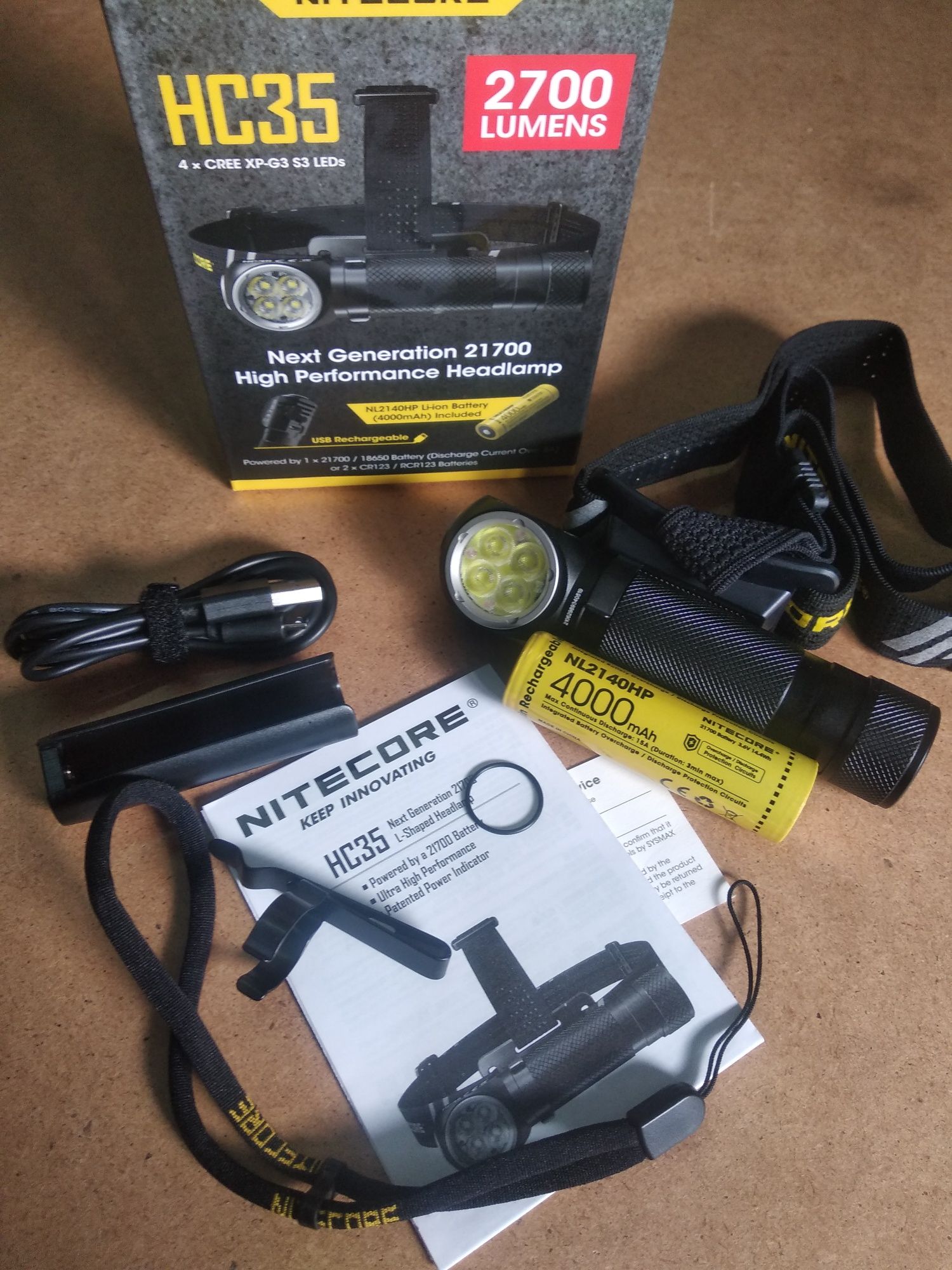 Фонари  Nitecore HC33, HC35, HC65UHE