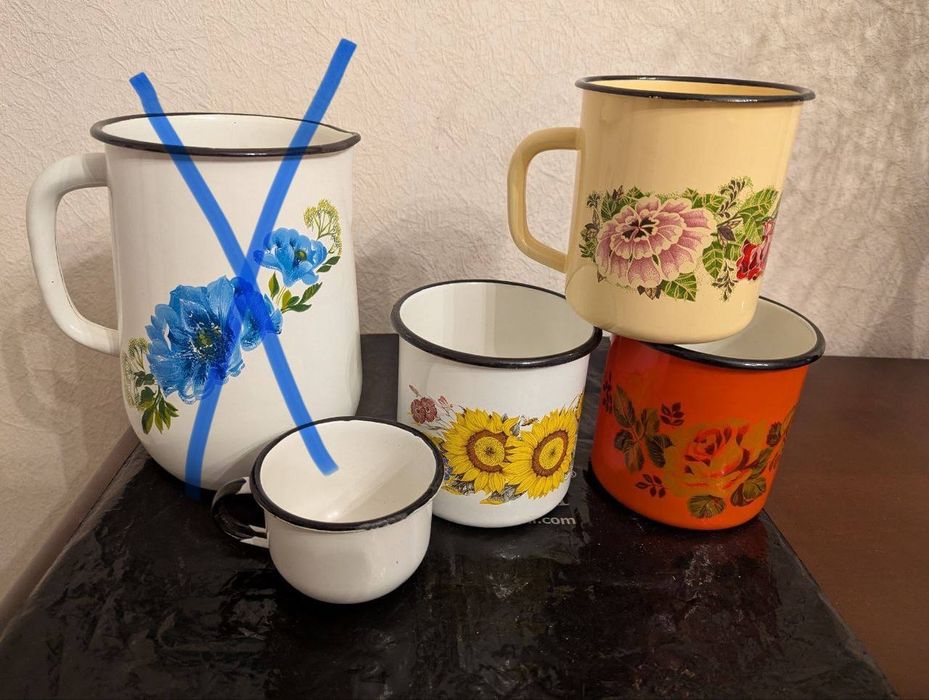Кружки эмалированные, советского периода,новые