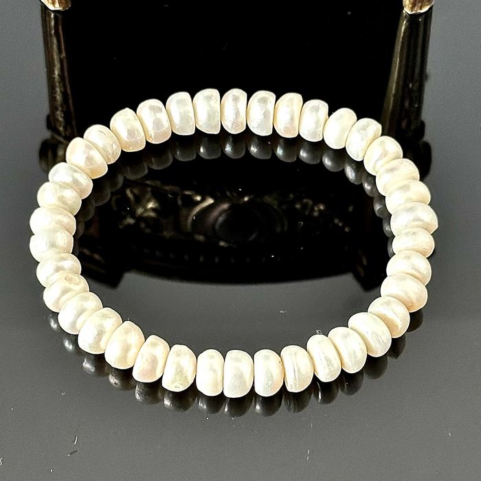 Bransoletka z naturalnymi Perłami wzór Art Deco, Londyn ok. 1980 roku