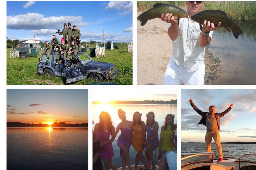 Domek Mazury 4 bilard wakacje łódka pomost bania sauna quady paintball