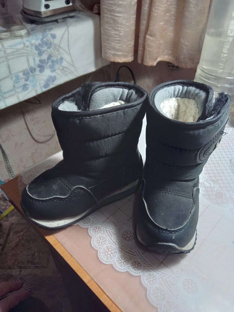 Сапожки зимові,дутіки на овчині -15 см устілка