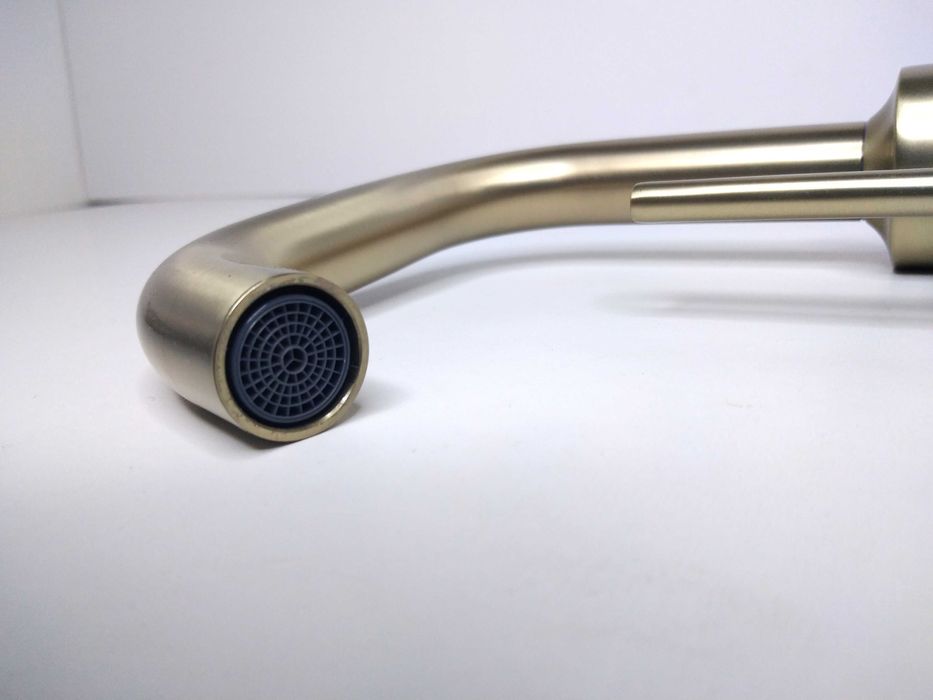 KRAN Bateria Zlewozmywakowa obrotowa 360°C Szczotkowane ZŁOTO-KeeGone