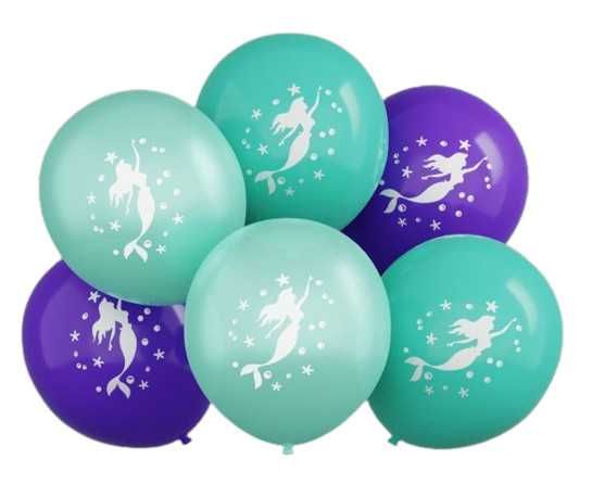 Balony lateksowe 6szt. Syrenki 30cm (1)