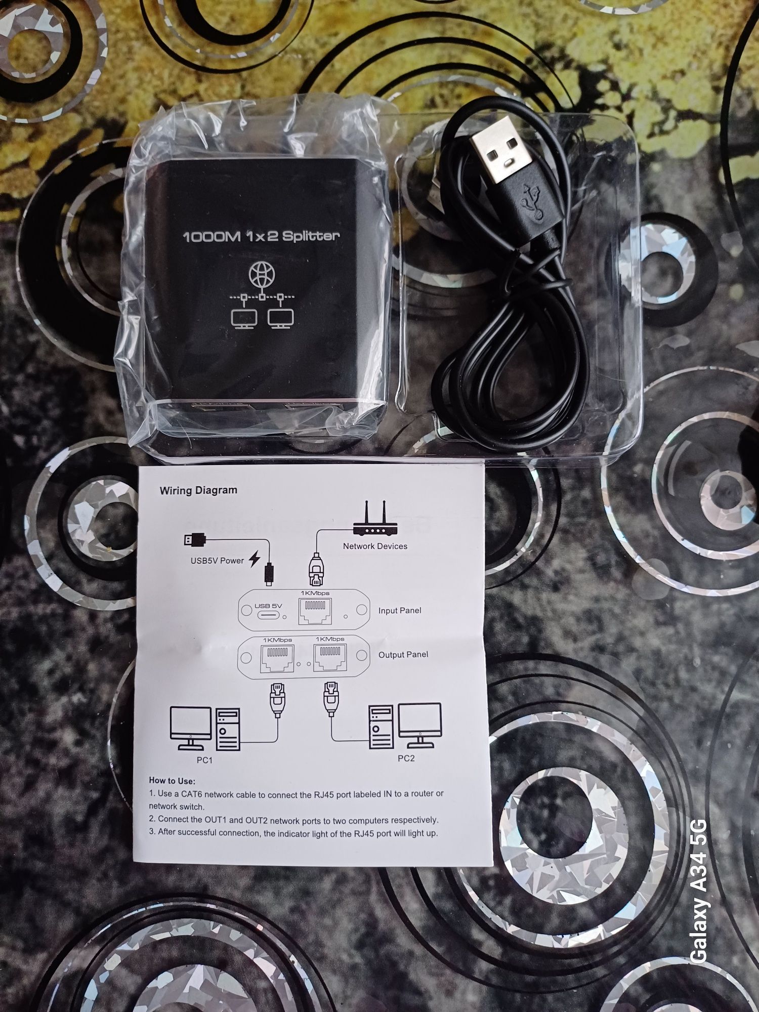 RJ45 1zu 2 Gigabit netzwerksplitter