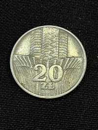 Moneta Polska 20 zł 1974 r bez znaku mennicy