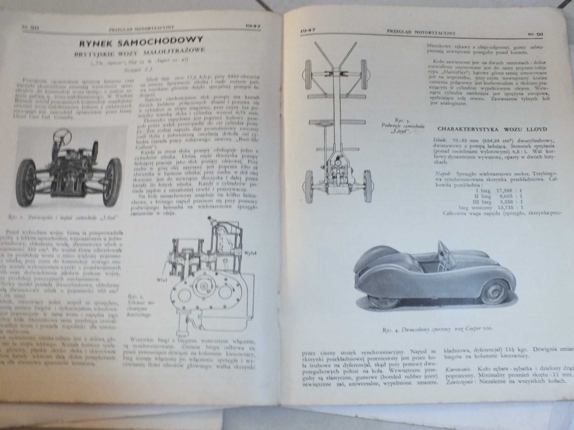 1947 PRZEGLĄD Motoryzacyjny  EDINBURGH 23/24 25/26 27 UNIKAT