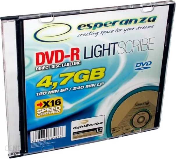 Czyste płyty DVD-R 4,7GB LIGHTSCRIBE