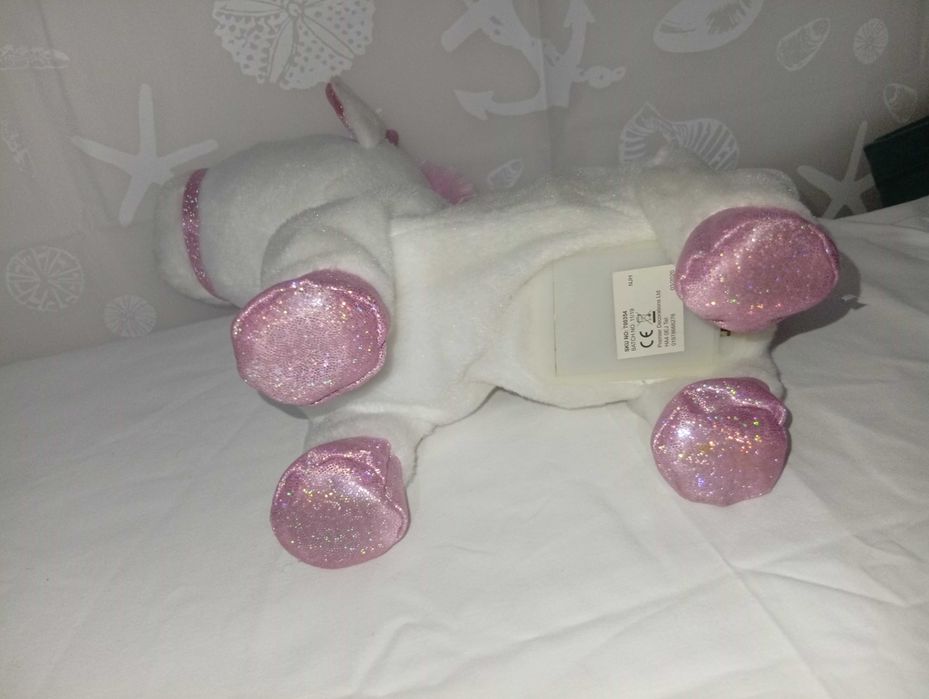 Bialutki jednorożec chodzący na smyczy interaktywny