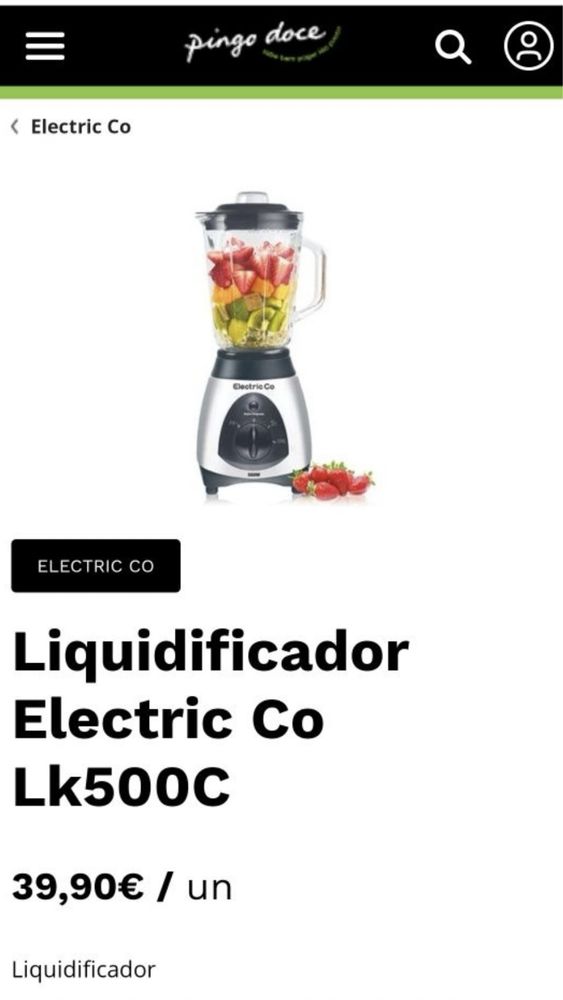Copo em vidro da maquina de sumos do Pingo Doce