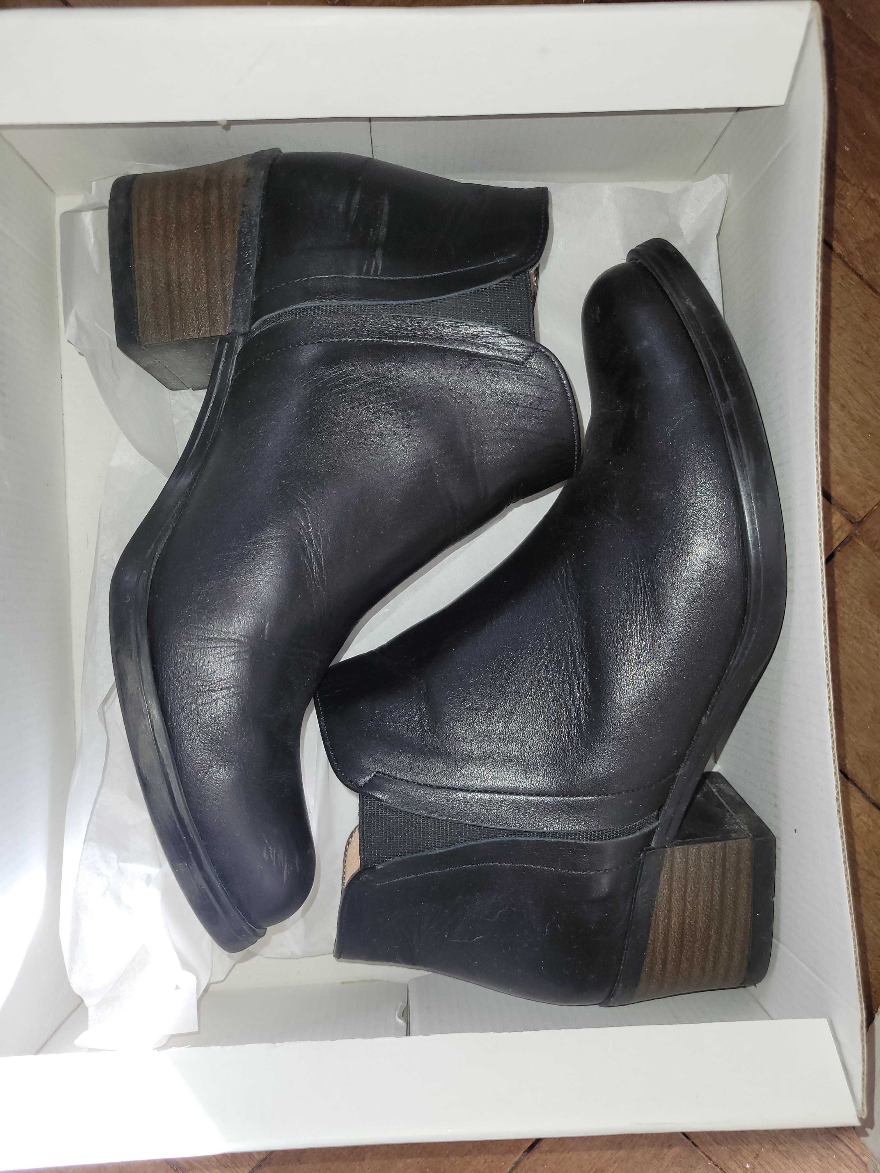 botas mulher couro preto