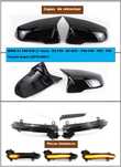 Capas retrovisor preto piano BMW F39 F40 F45 F48 F52 G29 Toyota Supra