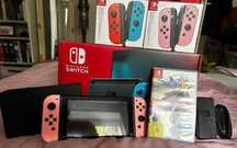 Konsola Nintendo Switch z grami pokemon