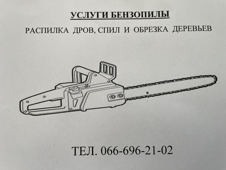 Услуги бензопилы, спил и обрезка фруктовых деревьев в Никополе