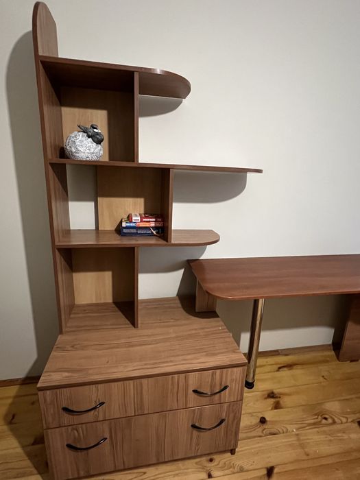 Стіл письмовий офісний з надставкою та комодом