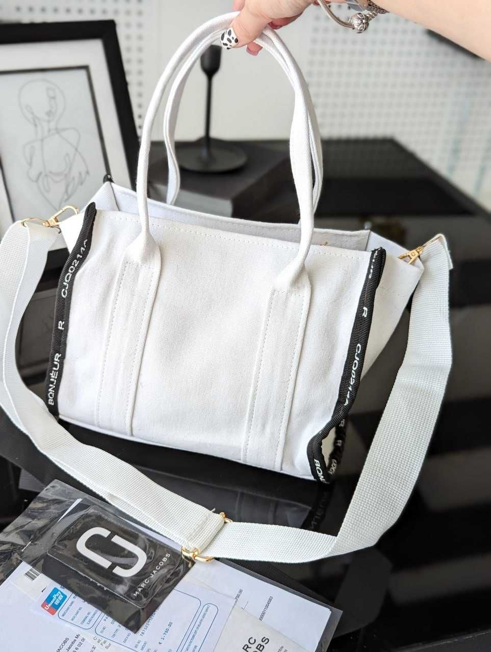 Сумка шопер Marc Jacobs Tote Bag мини текстиль