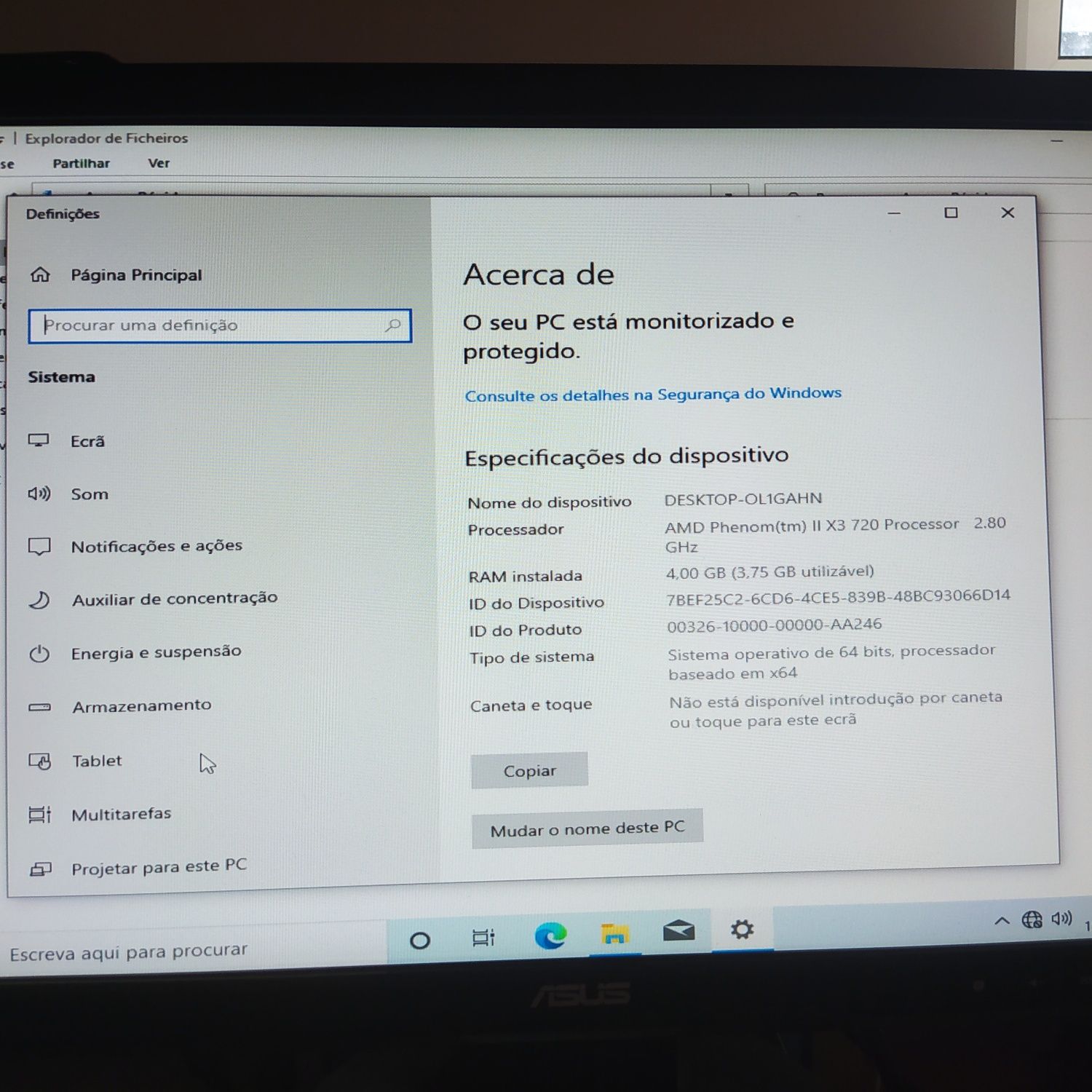 Desktop AMD Phenom II + Monitor + Acessórios