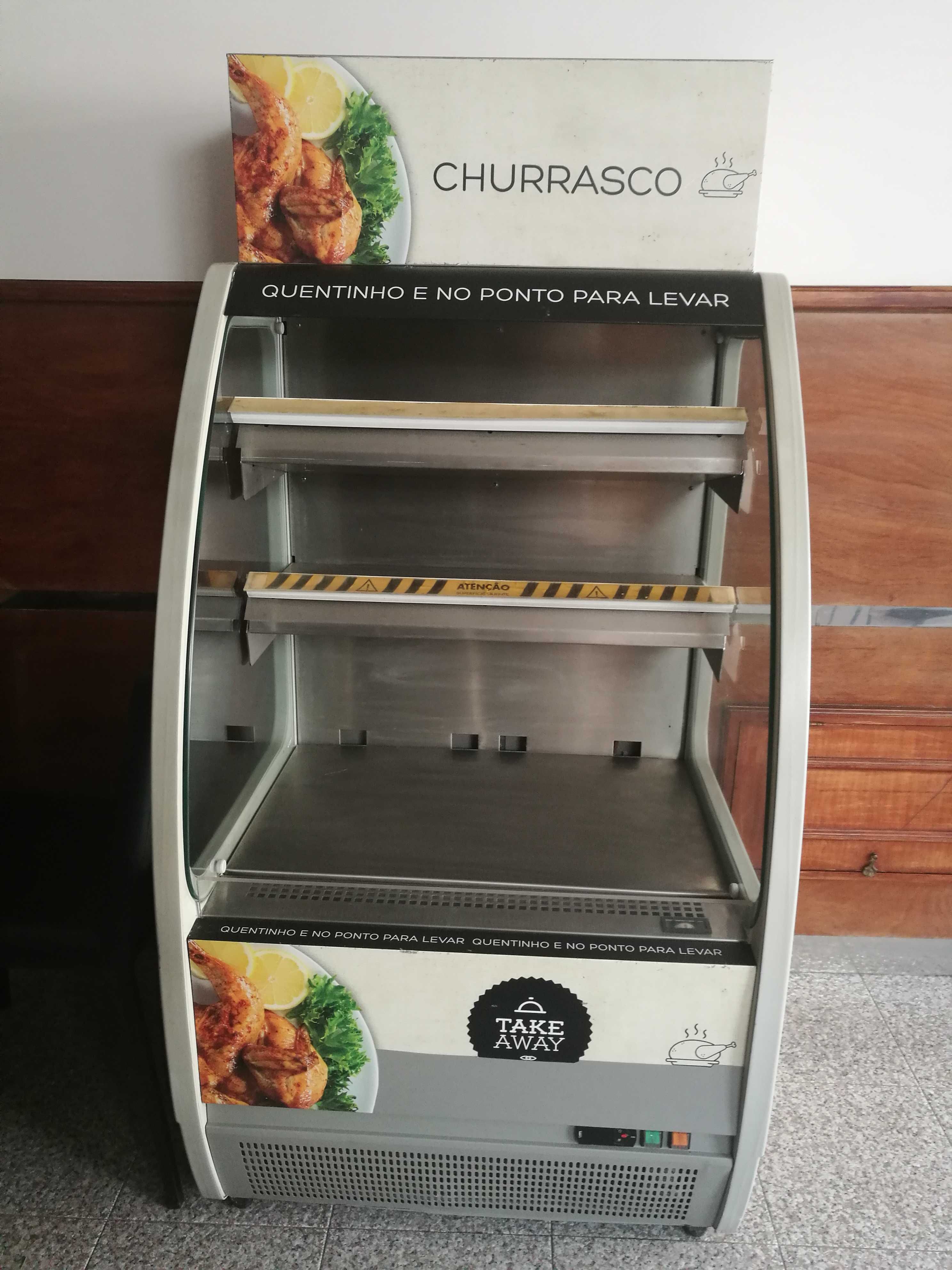 Expositor de quentes usado para take away