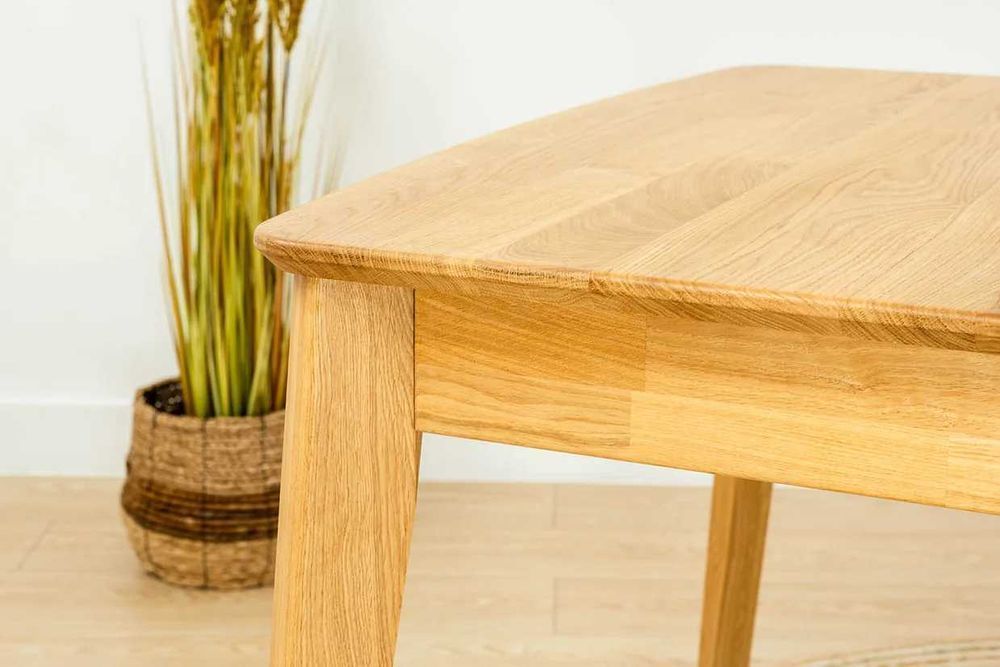 Stół dębowy Astor z rozkładanym blatem, drewniany stół, od ręki, Rabat