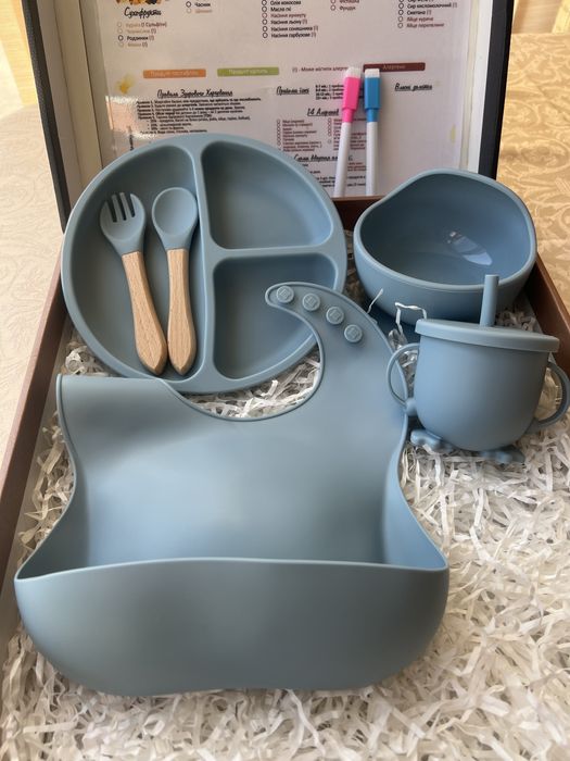 Силіконовий  посуд, дитяча посуда , прикорм. Ціна за  повний набір