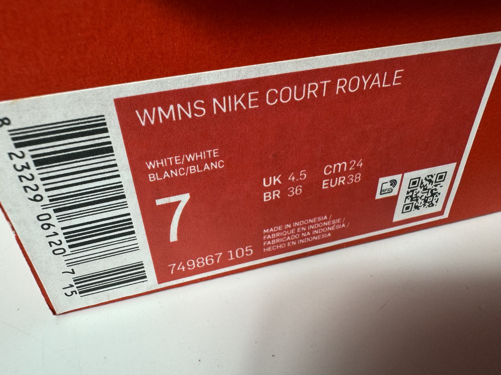 Nowe trampki damskie Nike Court Royale sportowe biale 38 outlet