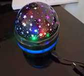 Mini lampka/projektor na USB - gwiazdy