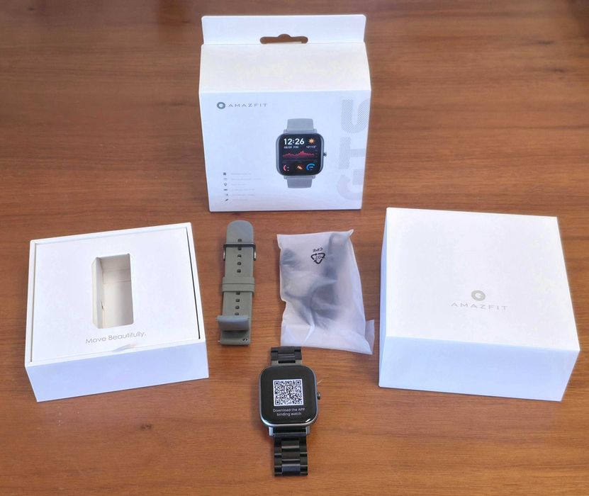 Relógio Amazfit GTS com oferta de 2ª Bracelete em metal