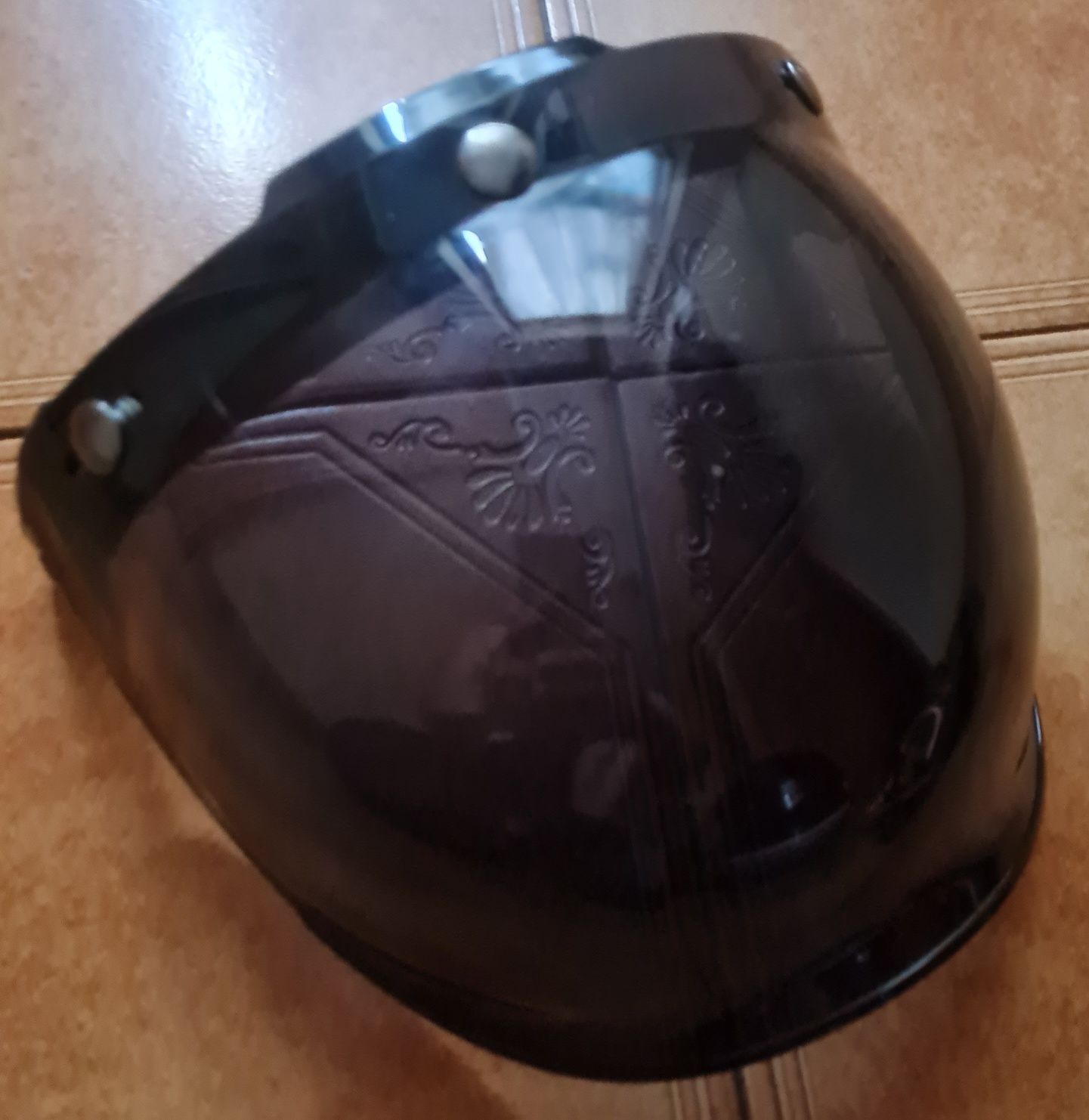 Viseira estilo bolha com adaptador estilo café Racer