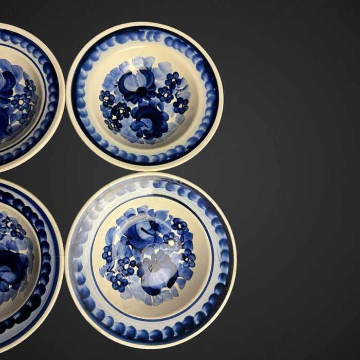 Miseczki miski Fajans Włocławek niebieskie kwiaty B4/113012