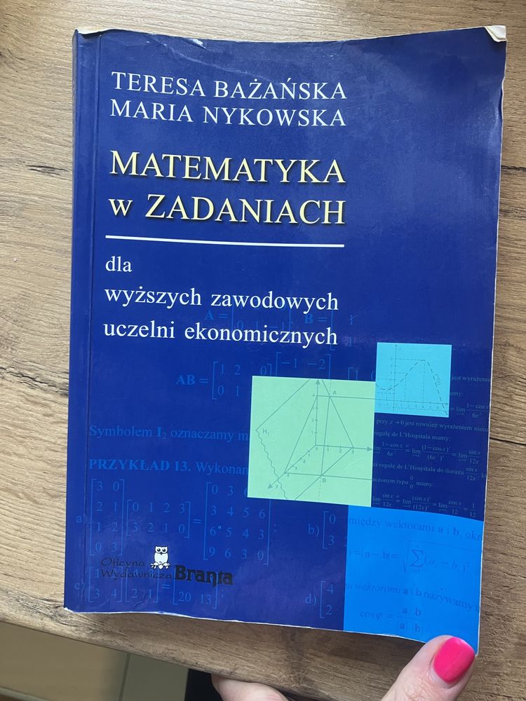 Książka matematyka w zadaniach