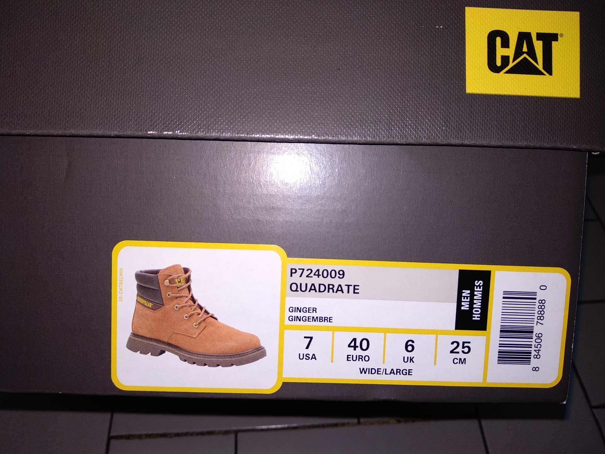 Botas Caterpillar CAT Tamanho 40 Quadrate Masculino Marrom NOVAS