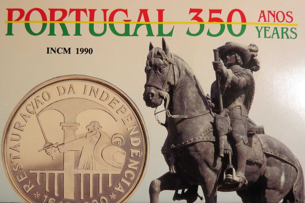 Carteira Moeda 100 Escudos 1990 - Restauração Ind. . Prata BNC